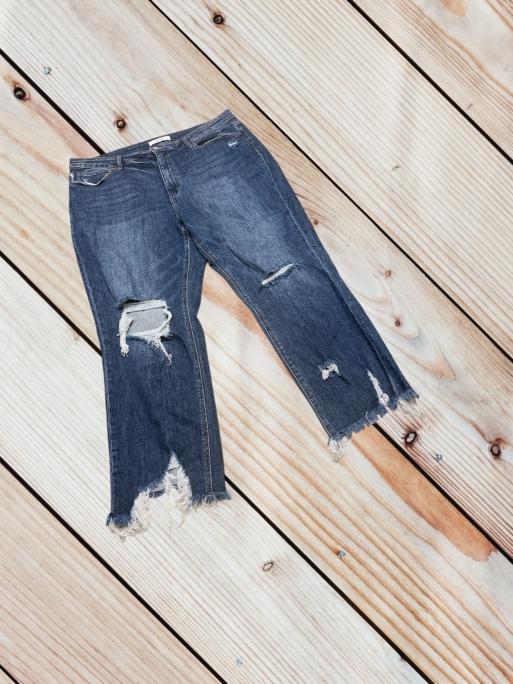 Lovervet by Vervet 22W high rise straight crop Jean - Picture 2 of 14